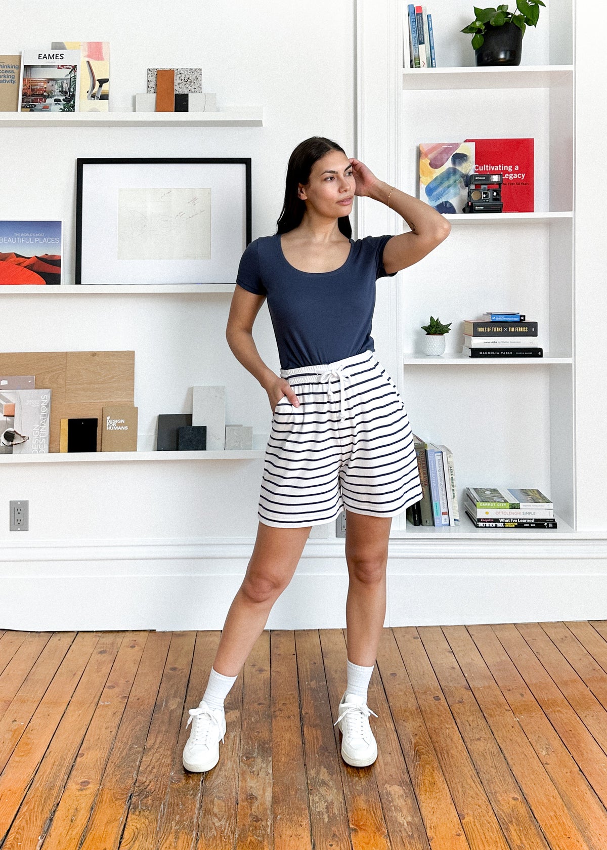 Tennis Shorts Deep Sea Stripe