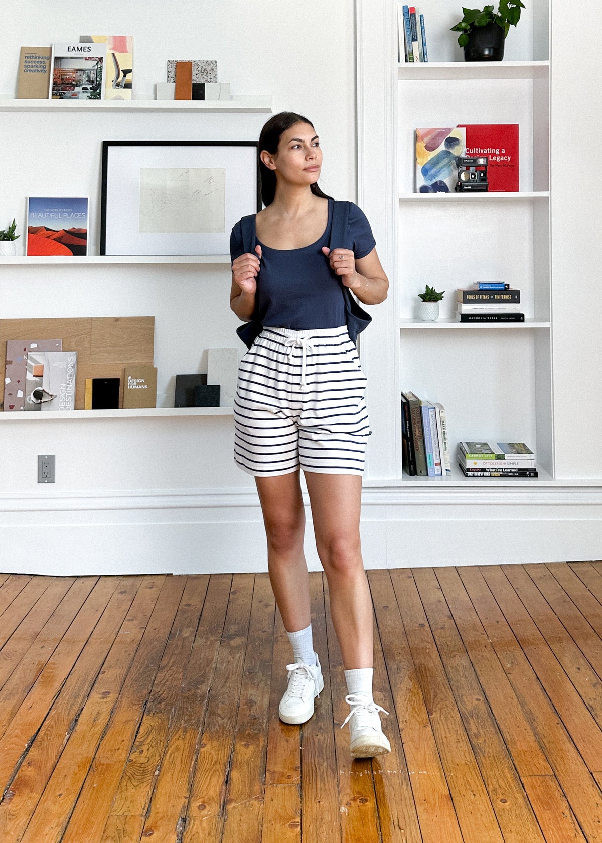 Tennis Shorts Deep Sea Stripe