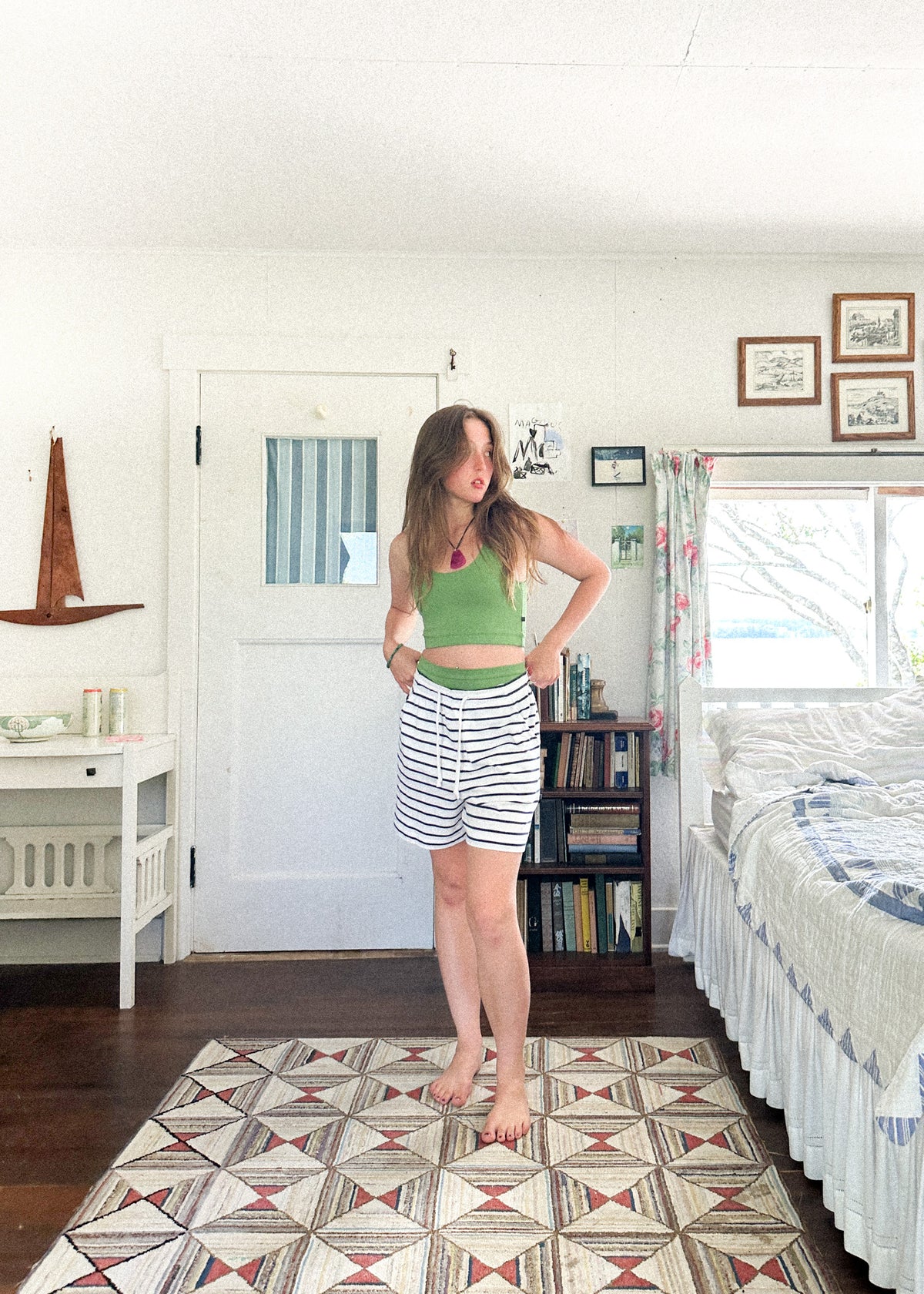 Tennis Shorts Deep Sea Stripe