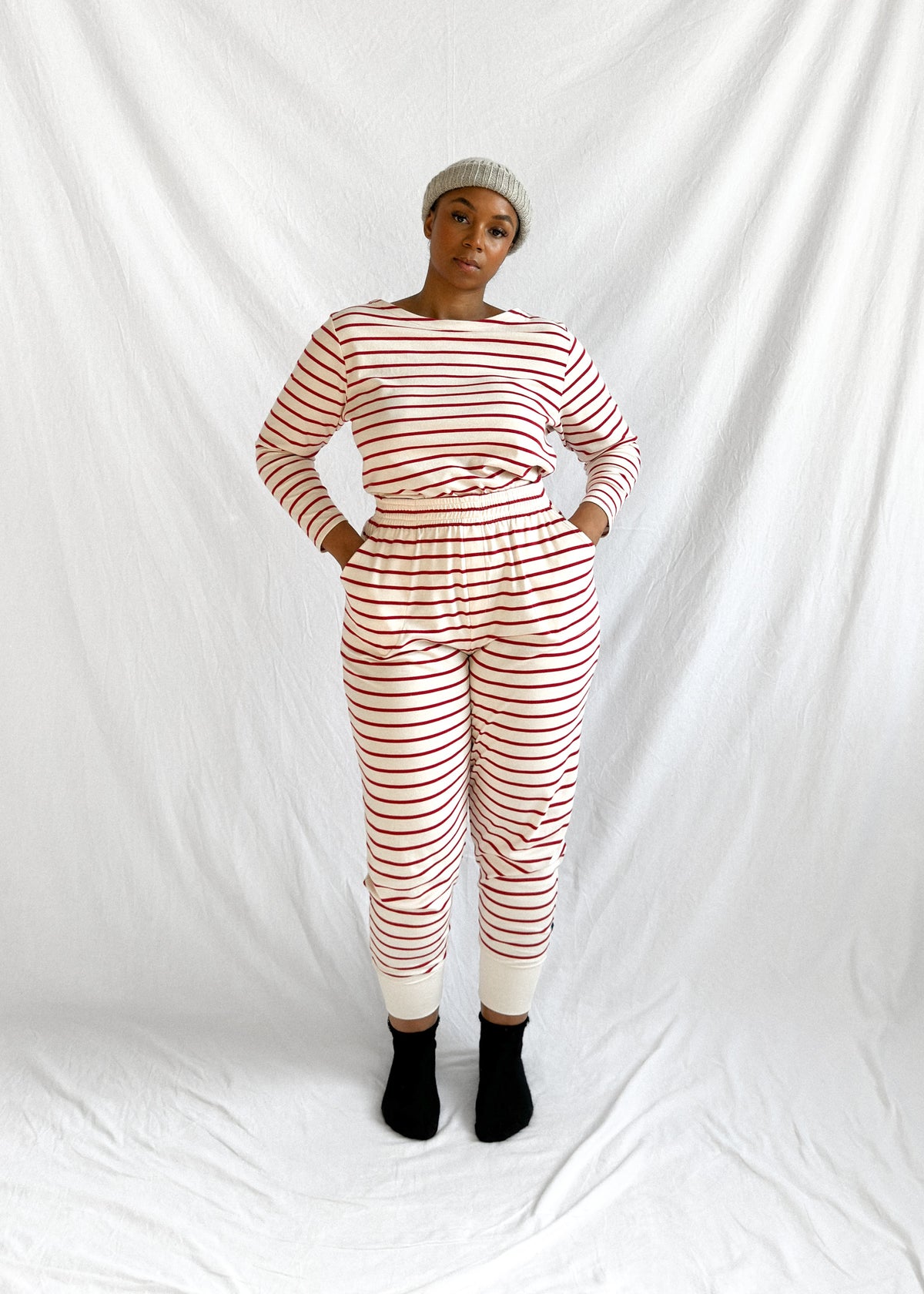 Luxe Pant Berry Stripe