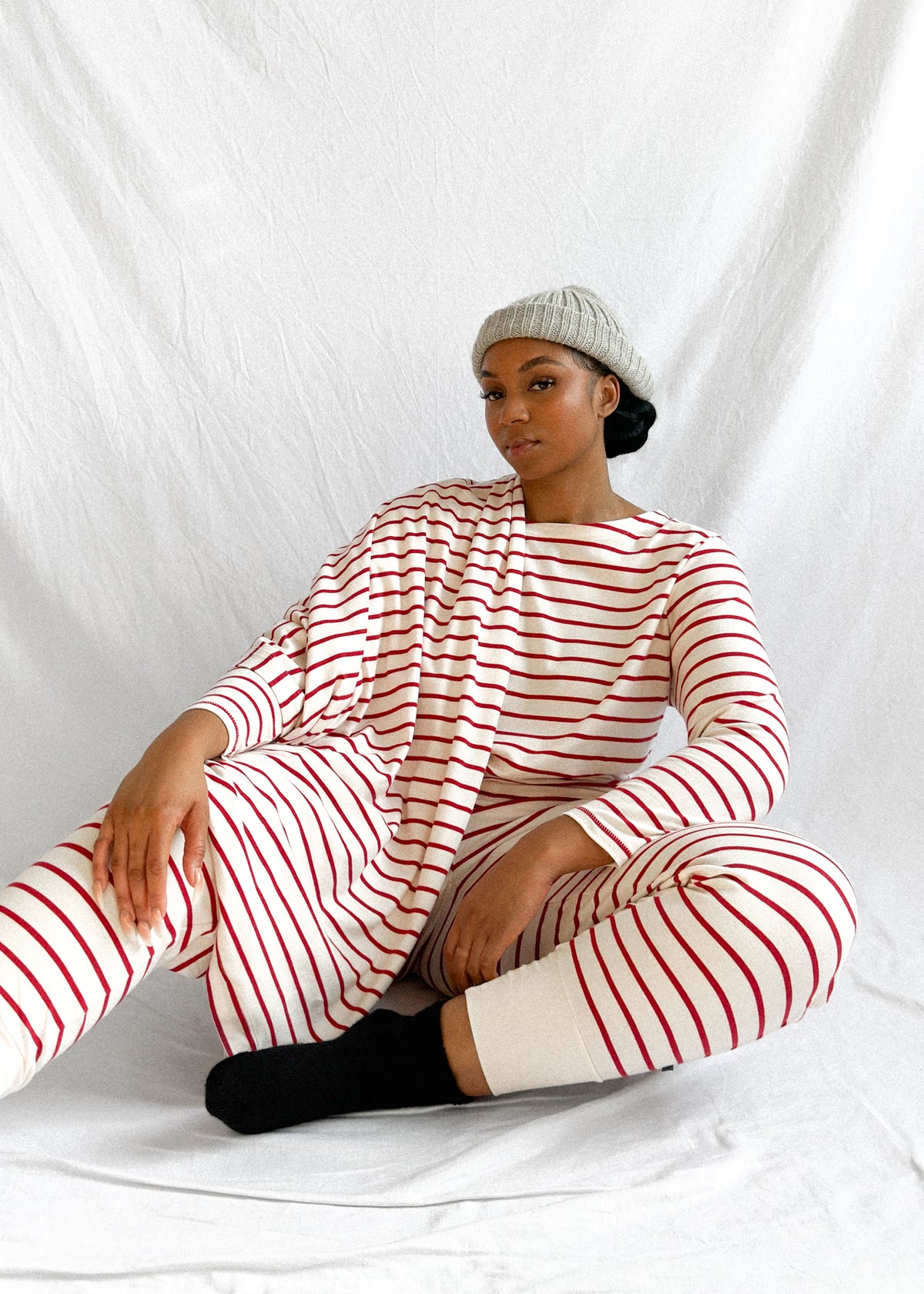 Travel Blanket Berry Stripe