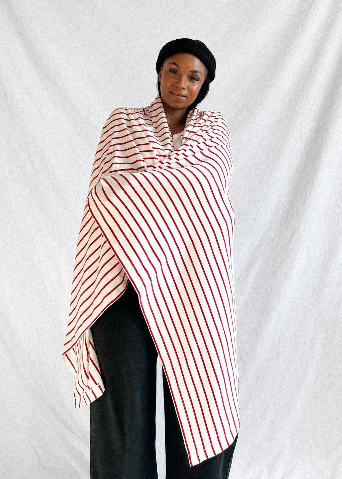 Travel Blanket Berry Stripe