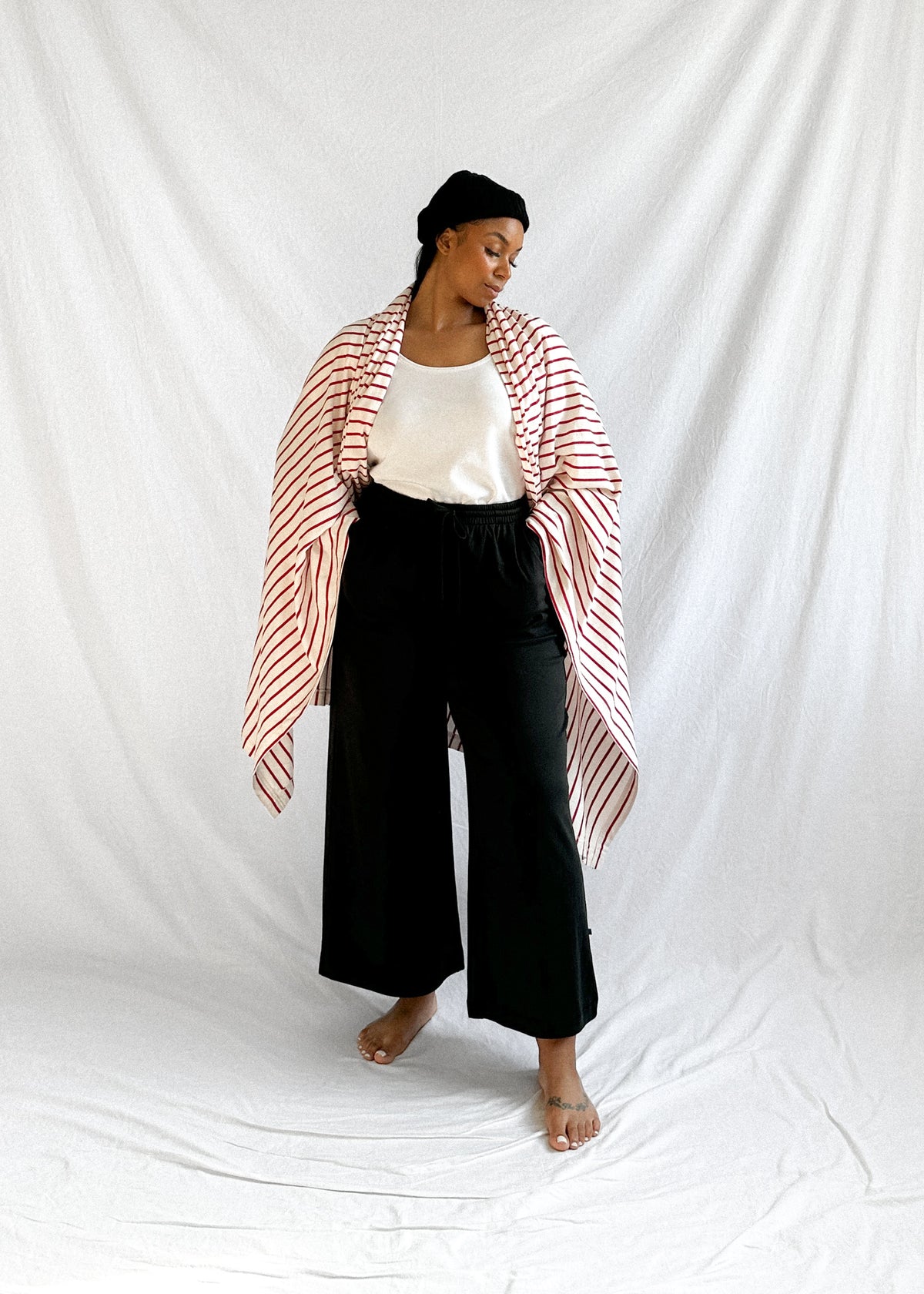 Travel Blanket Berry Stripe