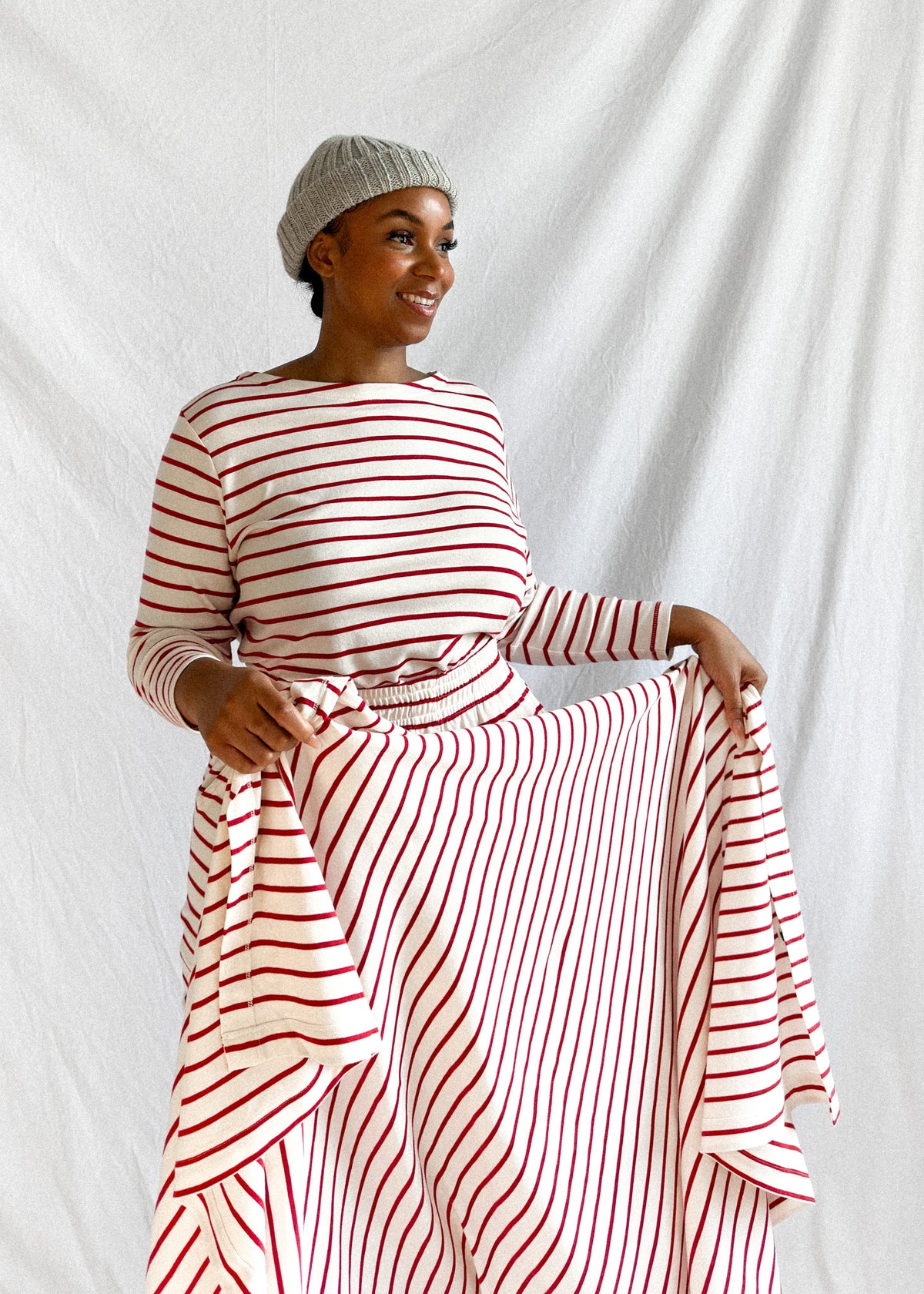 Travel Blanket Berry Stripe
