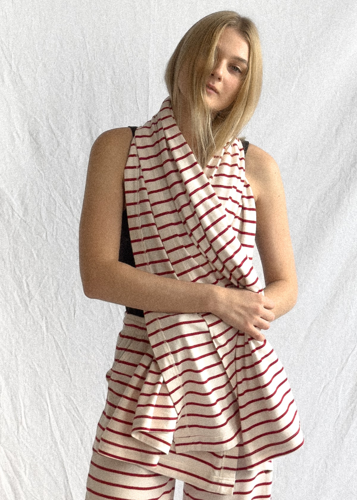 Travel Blanket Berry Stripe