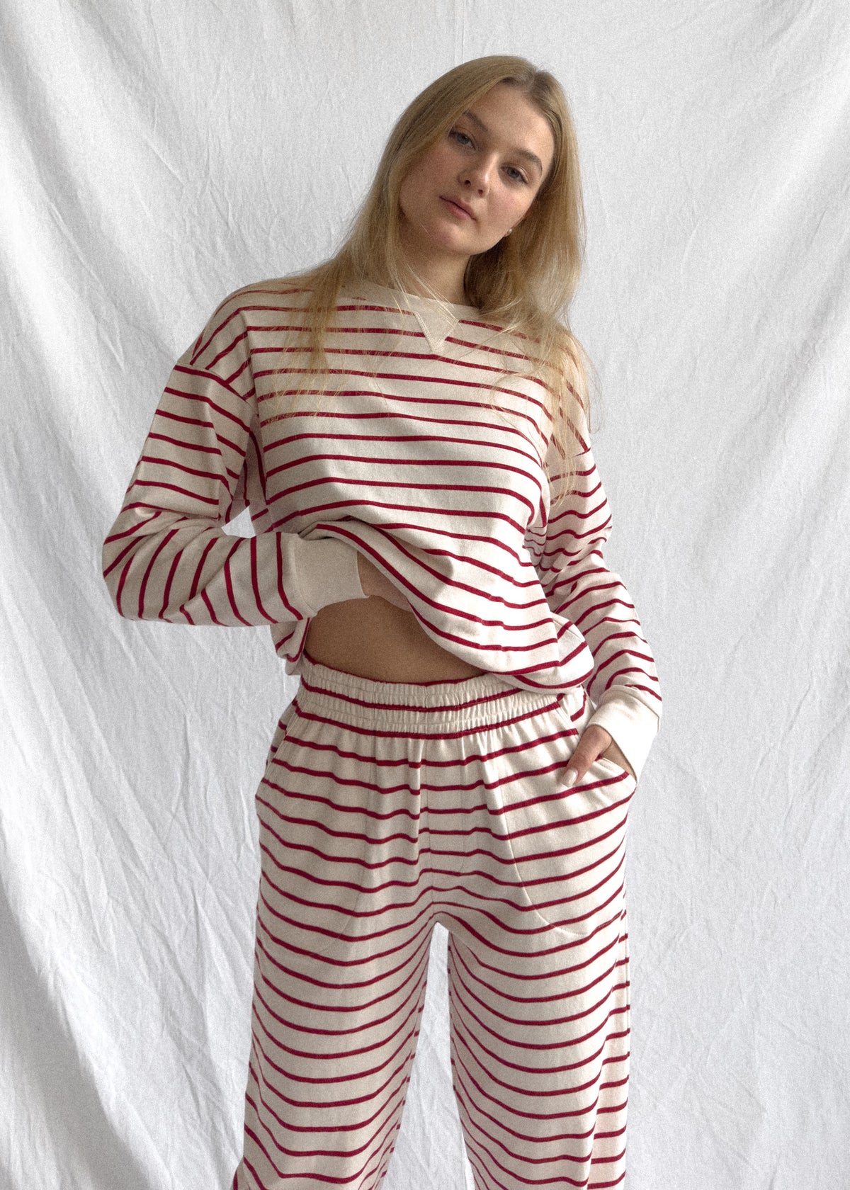 Luxe Pant Berry Stripe