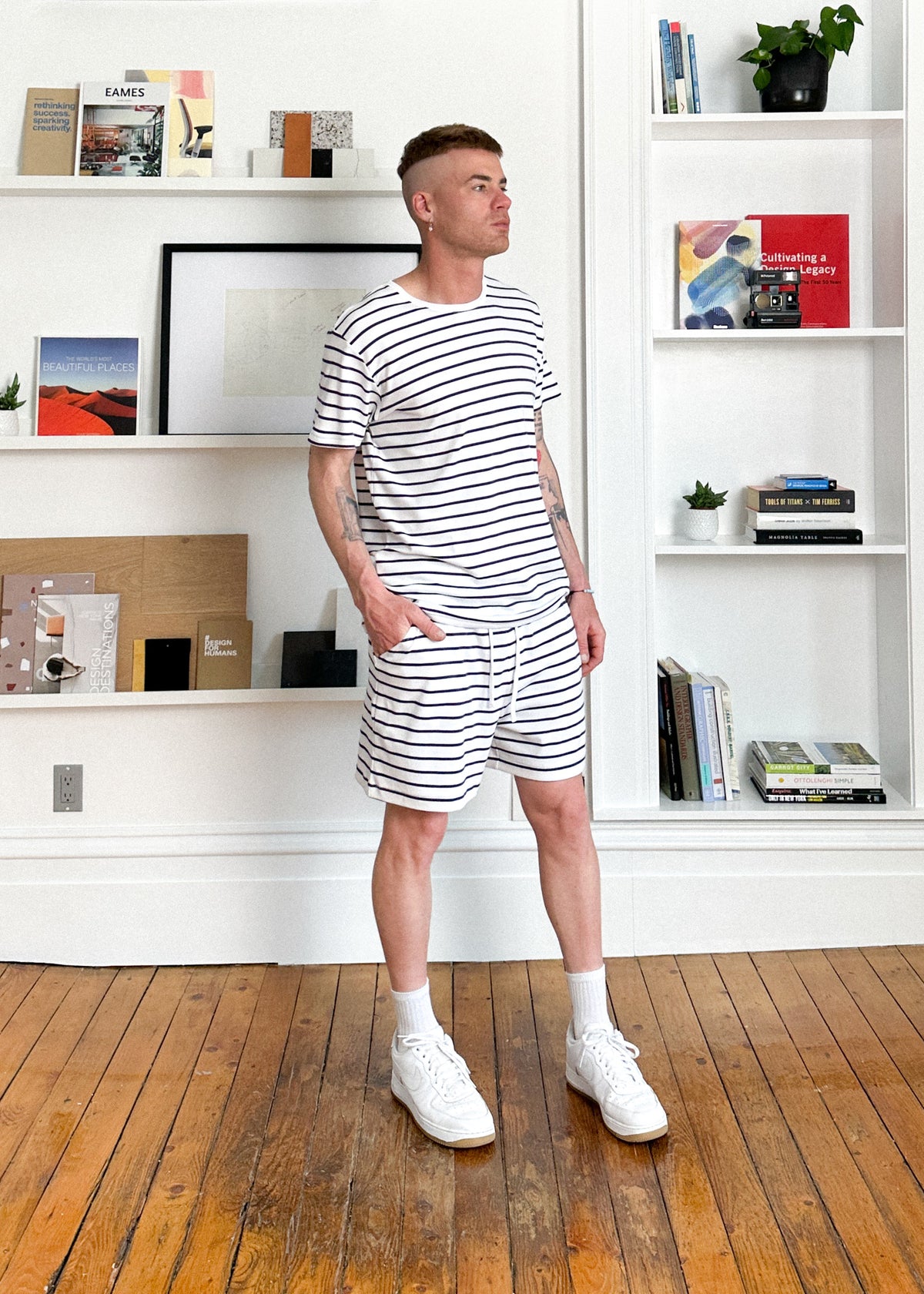 Tennis Shorts Deep Sea Stripe